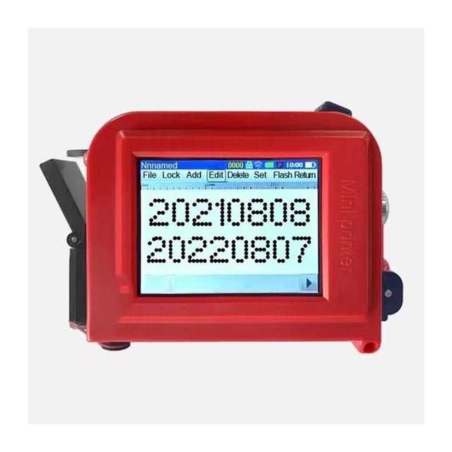 English 12.7mm Touch Screen QR Bar Batch Code Date Logo Expiry Label Portable Handheld Jet Thermal Inkjet Printer