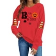 thumbnail image 2 of Ichuanyi Halloween Spooky Season Sweatshirt Women Ghost Sweatshirts Oversized Fall Halloween Print Pullover Top, 2 of 6