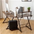 thumbnail image 3 of Costway Escritorio Angular en Forma de L para Ordenador con Elevación para Monitor Ideal para Casa y Oficina Nuez 147 x 112 x 79 cm, 3 of 10