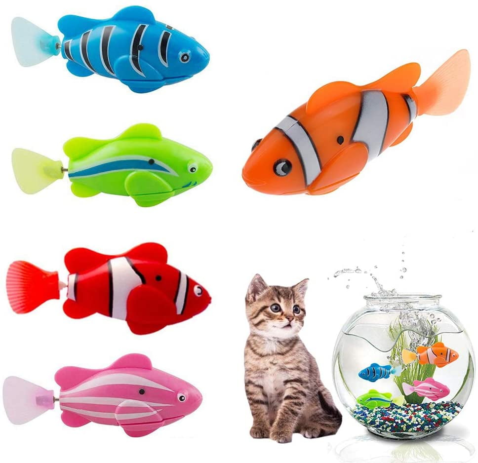 water fish cat toy