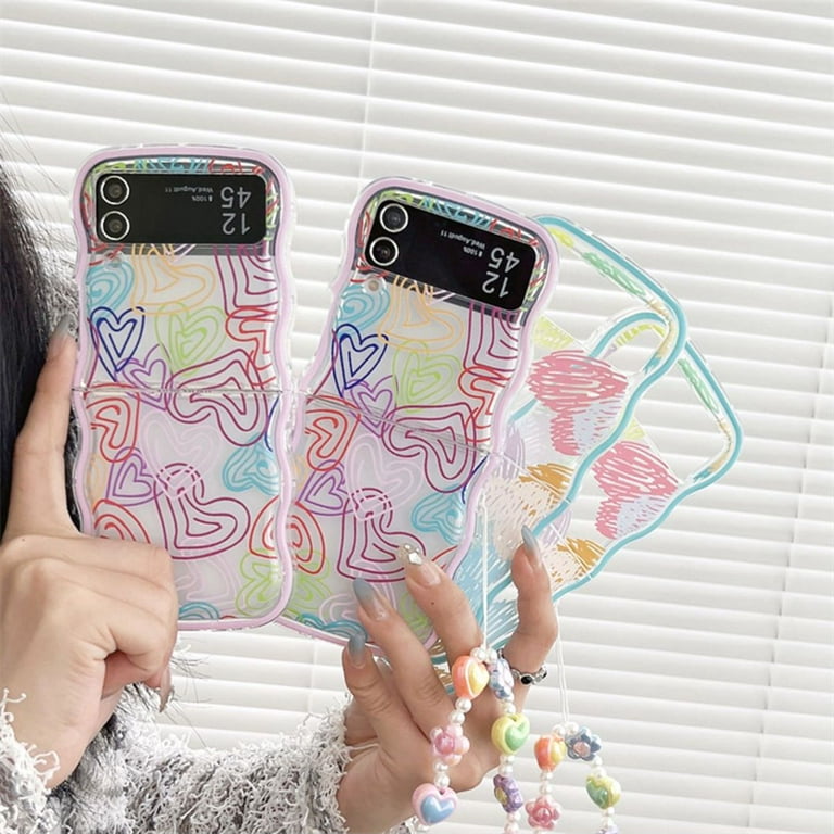  For Galaxy Z Flip 5 Case with Strap, Cute Z Flip 5