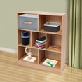 thumbnail image 5 of Bookcase, Wooden Bookshelf with 7 Compartments, 3-Tier Freestanding Display Storage Shelves, Cabinet Rack Organizer, DIY Book Case for Living Room, Bedroom, Home Office 31.5*9.06*39.37in, 5 of 26