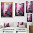 thumbnail image 4 of Designart "Magenta Horizon Cityscape III" Skyscrapers Wall Art Prints, 4 of 7