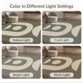 thumbnail image 7 of ODIKA 3'x5' Washable Area Rug Non-Slip, Flatweave, Easy Care Olive Cream Geometric Arch Design Modern Abstract Shapes with Bold Symmetry for Hallway, Laundry Room, 7 of 7