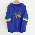 thumbnail image 2 of Byworldtasic Mardi Gras Outfit for Women Embroidery Hooded Sweatshirt Party Carnival Long Sleeve Tees Tops, 2 of 4