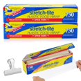 thumbnail image 1 of Envoltorio de plástico Stretch Tite para alimentos de 750 ml con cortador deslizante, 2 unidades, 1 of 8