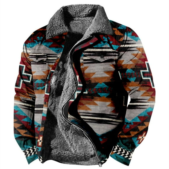 ZCFZJW Men‘s Outdoor Casual Fleece Sherpa Lined Flannel Plaid Jacket Full Zip up Hooded Sweatshirts Trendy Heavyweight Warm Coat with Pocket Black XXXL