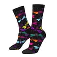 thumbnail image 1 of Fotbe Colorful Dragonflies Calcetas Largas con Estampado para Hombre y Mujer – Calcetas de Compresión Transpirables y Elásticas, Viajar y Uso Diario Talla 5-11, 1 of 6