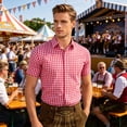 thumbnail image 2 of xfsWaSs Shirts For Men Casual Plaid Shirt Summer Short Sleeve Button Down Shirts Lightweight Breathable Everyday Tops Fashion Casual Blouses, 2 of 4