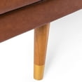 thumbnail image 6 of Noble House Marcel Faux Leather Tufted Sofa, Cognac Brown, 6 of 11