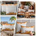 thumbnail image 5 of Fall Pumpkin Outdoor Waterproof Pillow Covers, Thanksgiving Maple Leaf Wood Grain Farmhouse Decorative Square Throw Pillowcase Sofa Cushion Sham for Patio/Couch/Chair, 16"x16" 2 Pack, 5 of 8