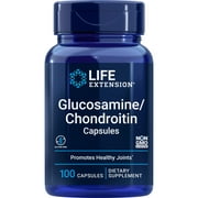 Life Extension Glucosamine/Chondroitin Capsules - Advanced Formula For Healthy Cartilage, Knee Support & Joints Strength - Gluten-Free, Non-GMO - 100 Capsules