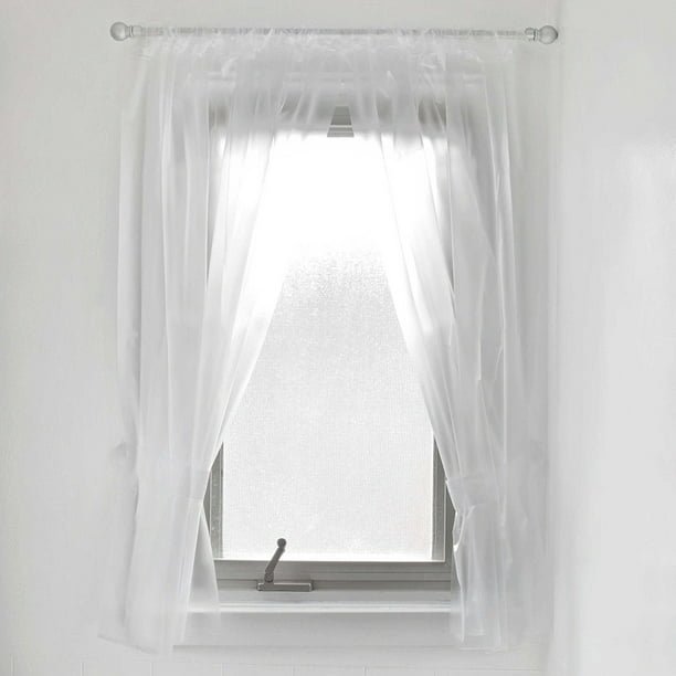 Vinyl Bathroom Window Curtain in Frost