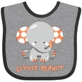 thumbnail image 3 of Inktastic Little Peanut Cute Baby Elephant Boys or Girls Baby Bib, 3 of 4