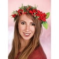 thumbnail image 5 of Western Fashion Inc. Red Holly Renaissance Flower Garland Crown 70123, 5 of 5
