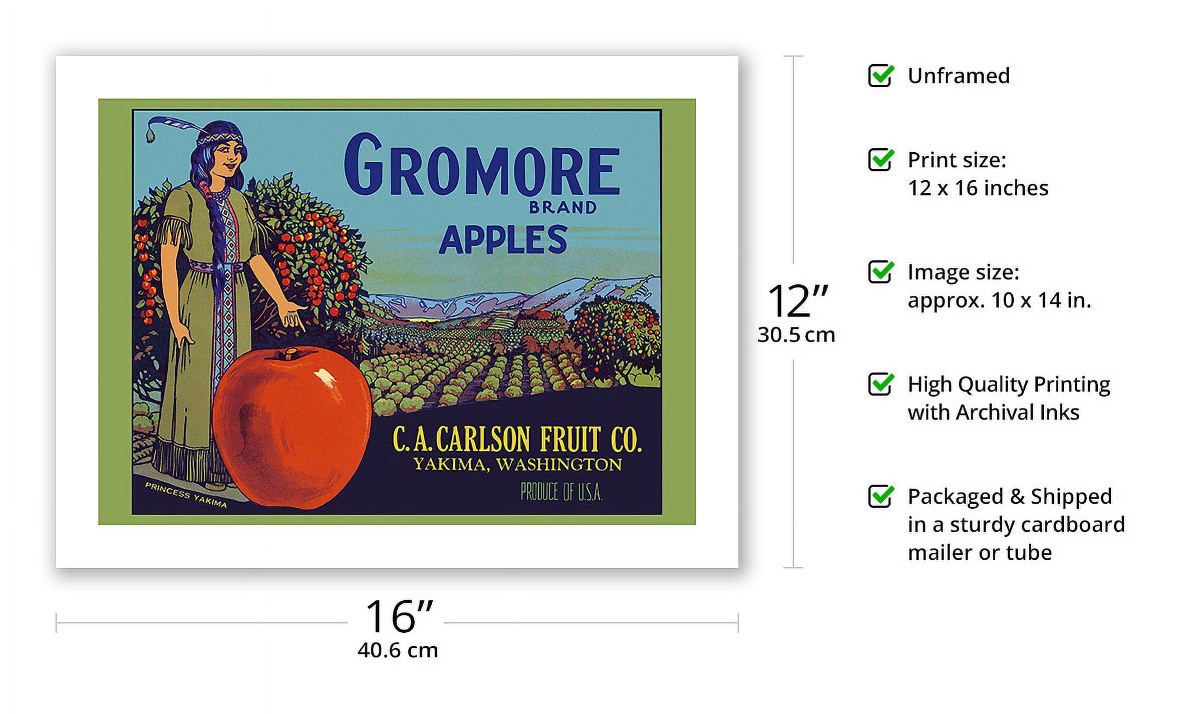Gromore Brand Apples - Yakima Washington - C.A. Carlson Fruit Co