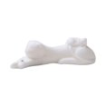 thumbnail image 1 of Soporte para palos de incienso, incensario de cerámica con forma de gato perezoso para meditación, regalo de inauguración de la casa, regalo bonito , blanco Sunnimix Quemador de incienso, 1 of 8
