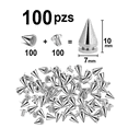thumbnail image 2 of Estoperoles Metálico Rocker Punk Aplicación 100 pzs GRIS, 2 of 5