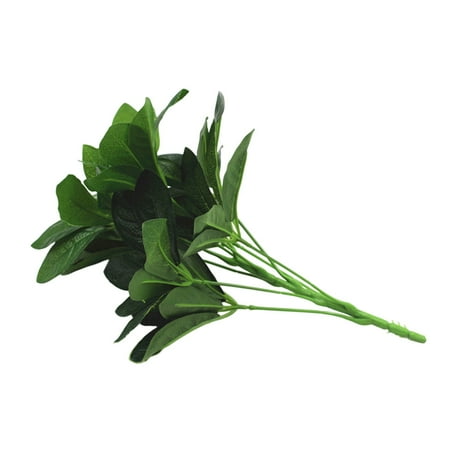 

XiLanHUA Clearance Artificial Flower Green Potted Decoration Simulation Duck Foot Wood Anthurium Wall Material Leaves Seven Star Leaves