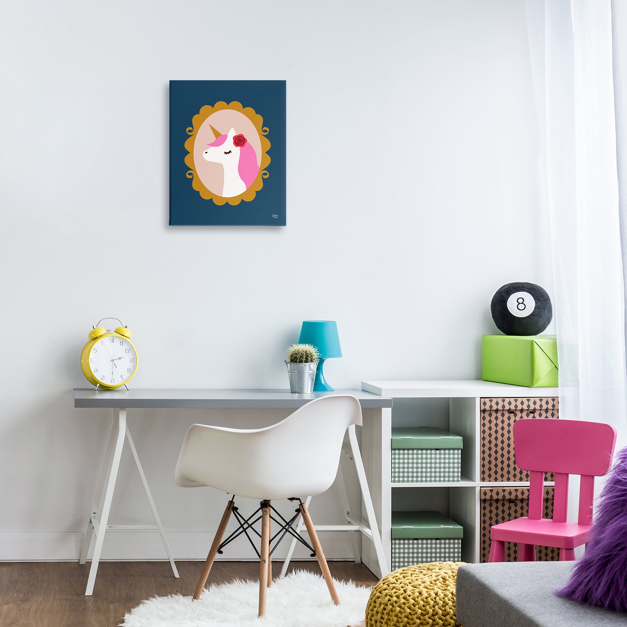 Stupell Industries Chic Unicorn Portrait Fantasy & Sci-Fi Painting Wrapped Canvas Art Print Wall Art, 16 x 20