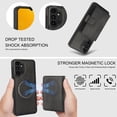 thumbnail image 4 of ELEHOLD Case for Samsung Galaxy A13 4G, 2-in-1 Magnetic Shockproof Leather Wallet Flip Case Cover, Detachable Card Holder with Stand,Black, 4 of 6