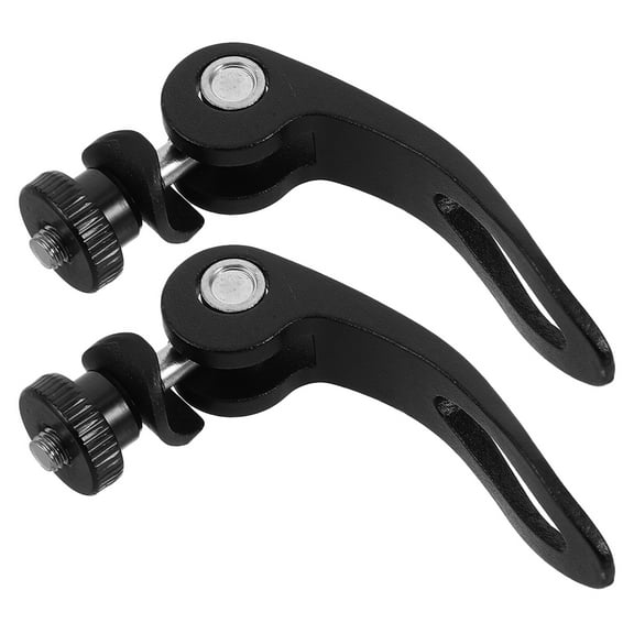 WEUVEB 2Pcs Bike Seat Post Quick Release Clamp Black Metal Plastic for Mountain and Folding Bikes