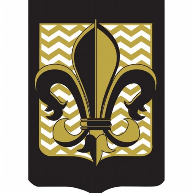 Fleur De Lis Flag with Gold Chevron, Large