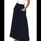 thumbnail image 3 of Pantalones Casuales para Mujer, con Cintura Elástica y Pierna , con Bolsillos. Azul Marino XL, 3 of 9