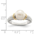 thumbnail image 3 of Shey Couture  Sterling Silver Rhodium-plated with 14K Accent 8-9mm Freshwater Cultured Pearl Ring, 3 of 4