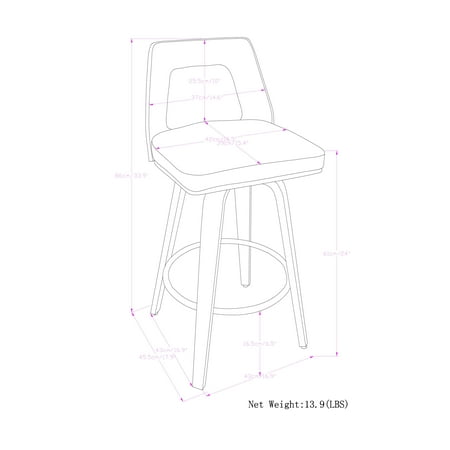Simpli Home - Ellison Bentwood Counter Height Stool (Set of 2) - Cream