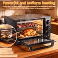 thumbnail image 6 of 34QT/32L Kitchen Convection Oven,Countertop Toaster Oven with 60-Min Timer,Crispy Roast,Dehydrate,Rotisserie,6 Accessories Included,Black, 6 of 8