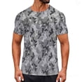 thumbnail image 2 of Hesxuno Mens Camo Short Sleeve Shirt Crewneck Slim Fit Workout T-Shirts Athletic Running Hiking Tops Stretchy Lightweight Tees Camouflage#6 XL, 2 of 4