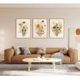 thumbnail image 2 of 3Pcs Neutral Beige Floral Plant Canvas Wall art Textured Flower Botanical Painting Picture Wall Decor Vintage Blossom Poster Prints for Living Room Bedroom Bathroom Decoration, 2 of 6