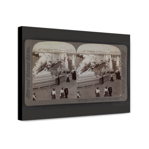 Canvas Print: Palace Of Education, View 4, N.E., Over Fountains And Heroic