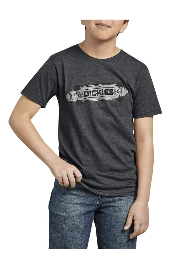 Boys' Short-Sleeve Skateboard Premium Comfort Graphic T-Shirt (Charcoal Gray)