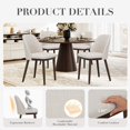 thumbnail image 2 of Set de 4 sillas de comedor COLAMY, tela beige, patas de madera, 2 of 5