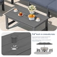 thumbnail image 5 of SERWALL Outdoor Patio Furniture Set, 6-Piece HDPE Outdoor Sofa Set Patio Conversation Set, Grey Frame with Grey Cushions, 5 of 10