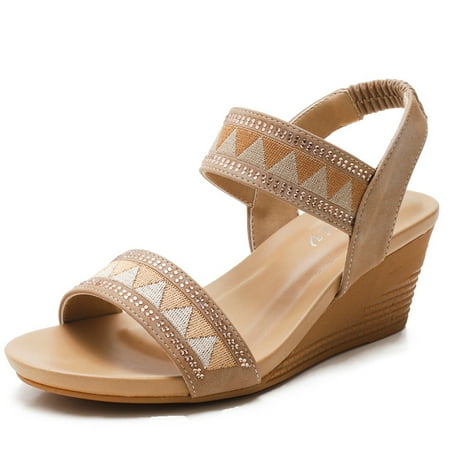 

2022 Women s Ladies Fashion Vintage Crystal Outdoor Hollow Out Zip Up Sandals Shoes Women s Comfortable Fashion Sandals