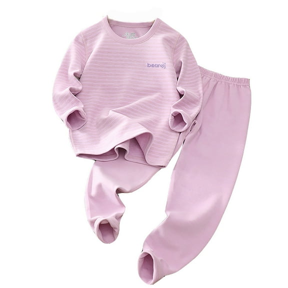 Toddler Pajamas Set Children's Thermal Underwear Set Wool Silk Boys Girls Thick Long Pajamas Girl Pajama Set Fall Clothes for Child Girls 15-16 Years