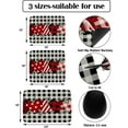 thumbnail image 3 of Valentines Dish Drying Mat for Kitchen Counter,Absorbent Quick Dry Coffee Bar Mat Pad Diatomaceous Sink Mat Non Slip Dish Drainer Mat 16x18 Eucalyptus Leaves Botanical Red Love Heart Black White Plaid, 3 of 6