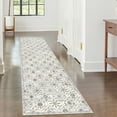 thumbnail image 2 of iOhouze 2x7 Runner Rug Washable Runners Low Pile Soft Non-Slip Bedroom Runner Print Faux Wool Moroccan Rug Indoor Runner for Hallway Kitchen Laundry Room Bedroom, Beige, 2 of 6