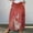 Red, variant on WXLWZYWL Women's Linen Maxi Skirt with Pockets - Floral Print Casual Elastic Waistband Flared Long Skirt 2024 Fall Fashion