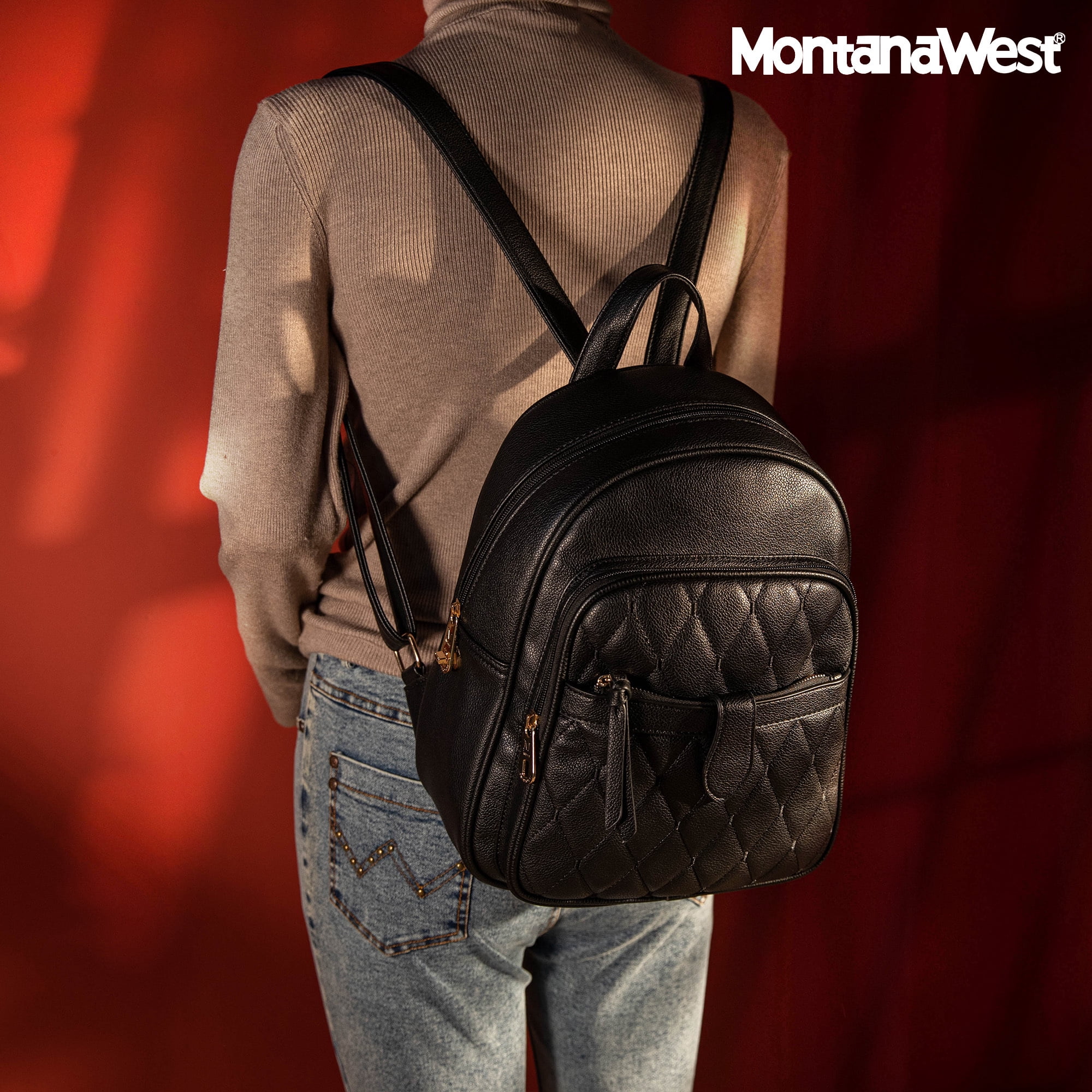 Montana West Small Quilted Backpack Purse Set for Women
3Pcs Anti Theft Montana West 3Pcs Anti Theft Backpack Purse for Women Small  main image 2