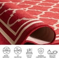 thumbnail image 6 of SAFAVIEH Courtyard Alina Geometric Quatrefoil Indoor/Outdoor Runner Rug, Red/Bone, 2'3" x 22', 6 of 12