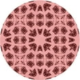 thumbnail image 1 of Ahgly Company Indoor Round Patterned Pastel Pink Area Rugs, 6' Round, 1 of 6