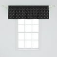 thumbnail image 2 of Ambesonne Floral Window Valance, Dotted Old Fashioned Mosaic Design in Black and Grey Tones with Curvy Motifs, Curtain Valance for Kitchen Bedroom Decor with Rod Pocket, 54" X 18", Black and Grey, 2 of 3