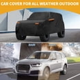 thumbnail image 2 of Funda para auto impermeable para todo clima, protección exterior contra el sol y la lluvia, con tiras reflectantes, negra para Lexus GX, 2 of 5