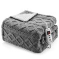 thumbnail image 1 of Electric Blanket King Size Dual Control - Thick Tufted Sherpa Heated Blanket King with 10 Heating Levels and 10 Time Settings, ETL Certified Fast Heating Blanket King 90"x100", Grey, 1 of 9