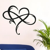 Infinite Heart Metal Wall Decor, Unique Love Black Metal Wall Decorations, Unique Love Sign Wall Art, Iron Geometric Wall Decorations, Heart Shaped Symbol Wall Decor for Home