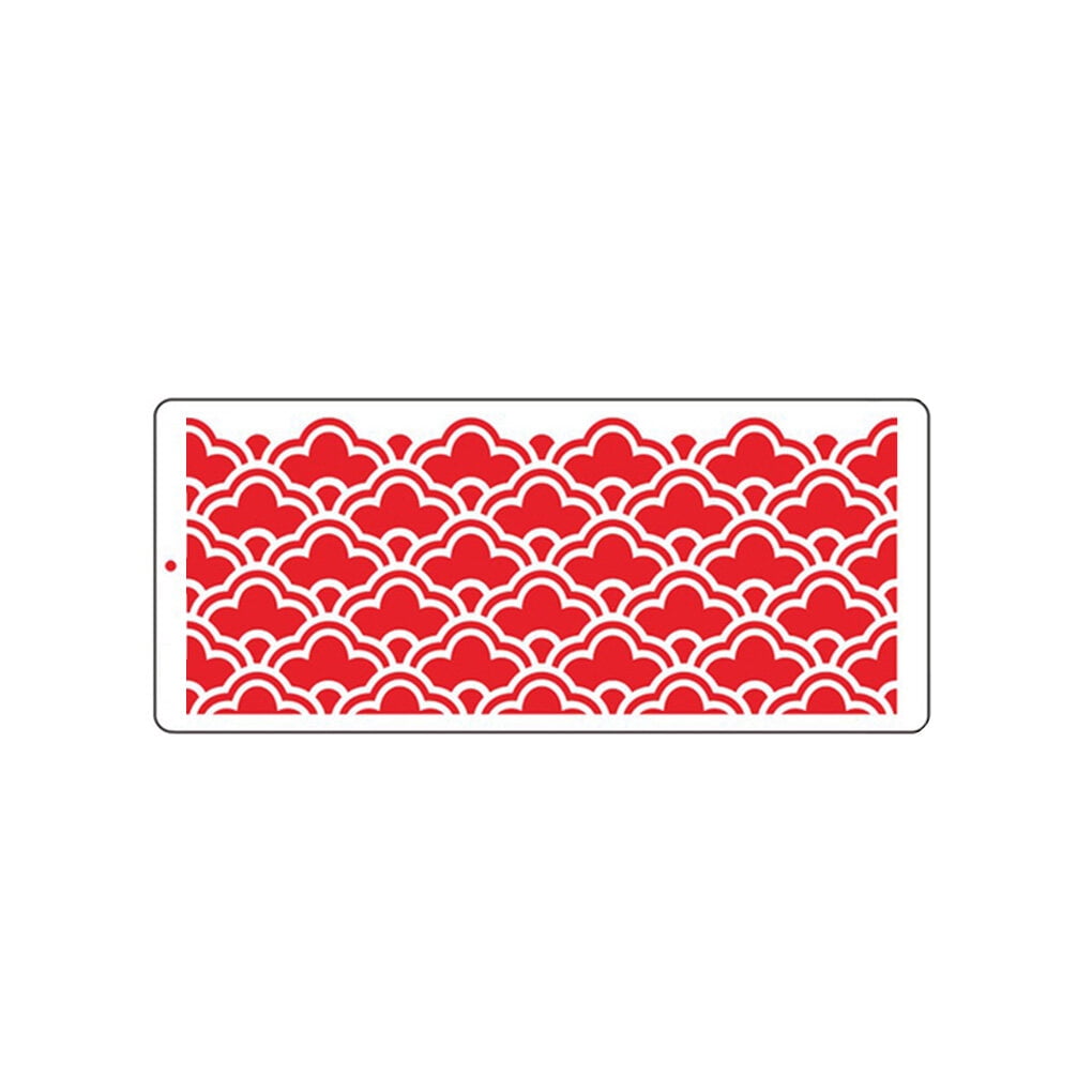VONKY Birthday Cake Edge Decoration Hollow Fondant Plastic Stencil